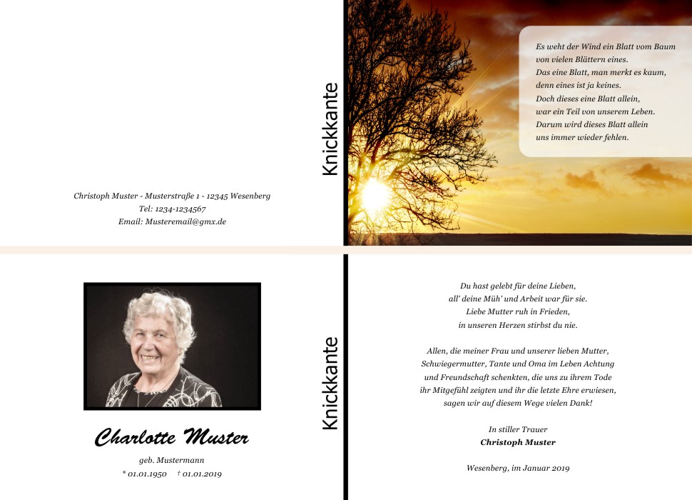 Danksagungskarten Trauer Danksagungskarten Trauer