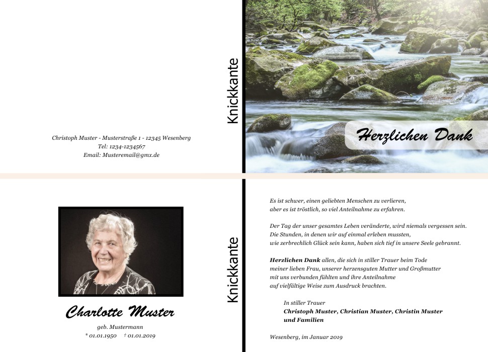 Danksagungskarten Trauer Danksagungskarten Trauer