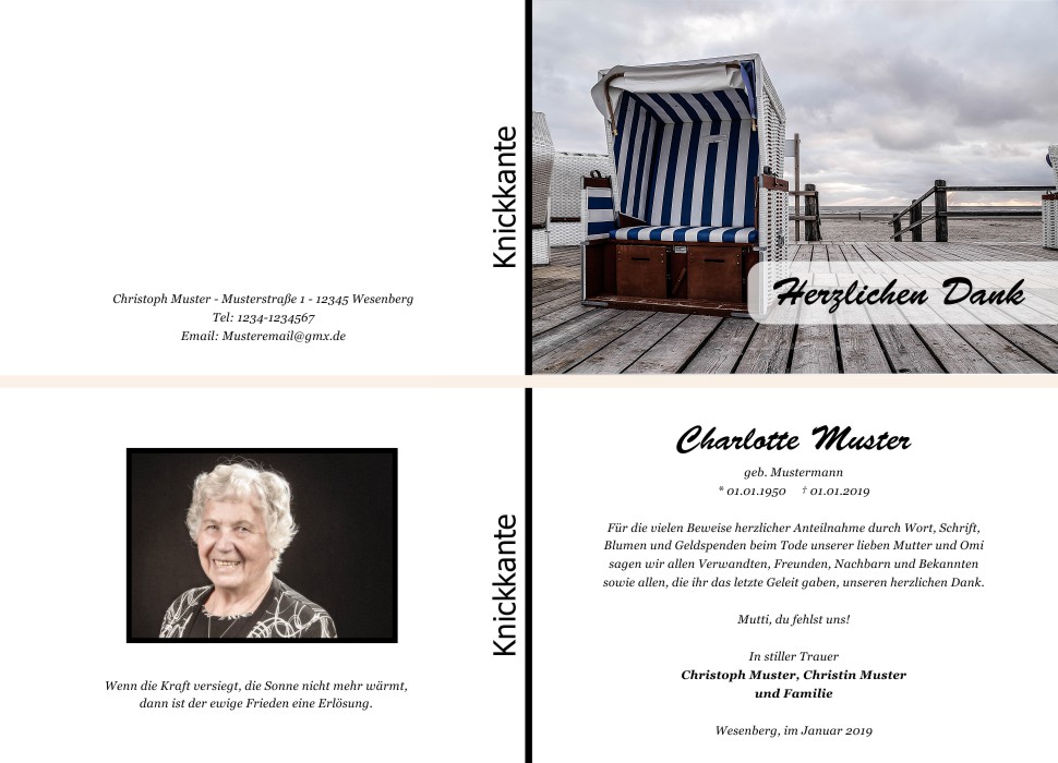 Danksagungskarten Trauer Danksagungskarten Trauer