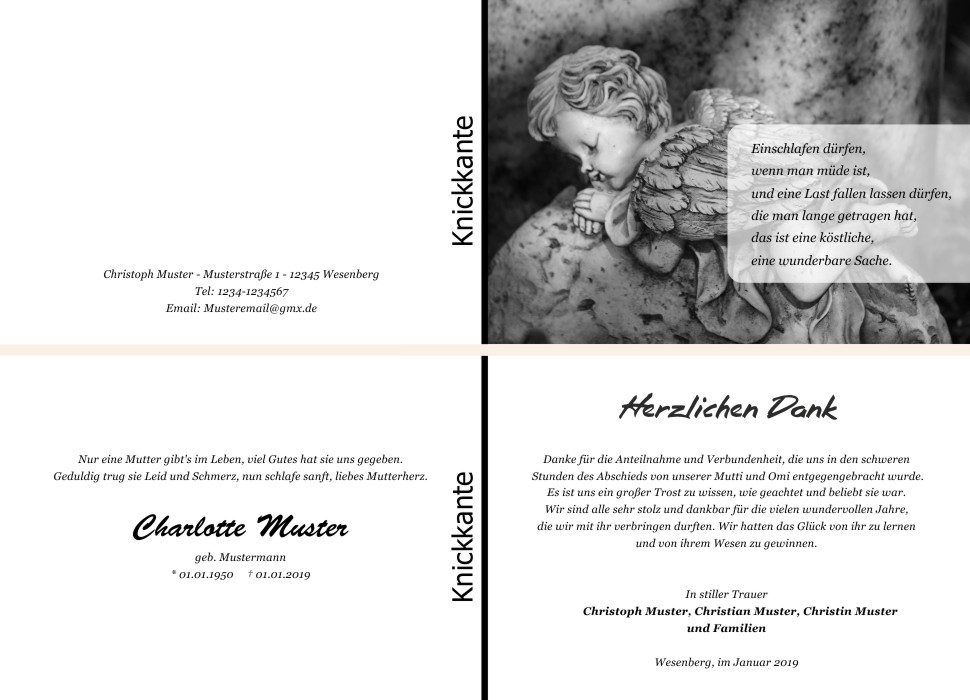 Danksagungskarten Trauer Danksagungskarten Trauer