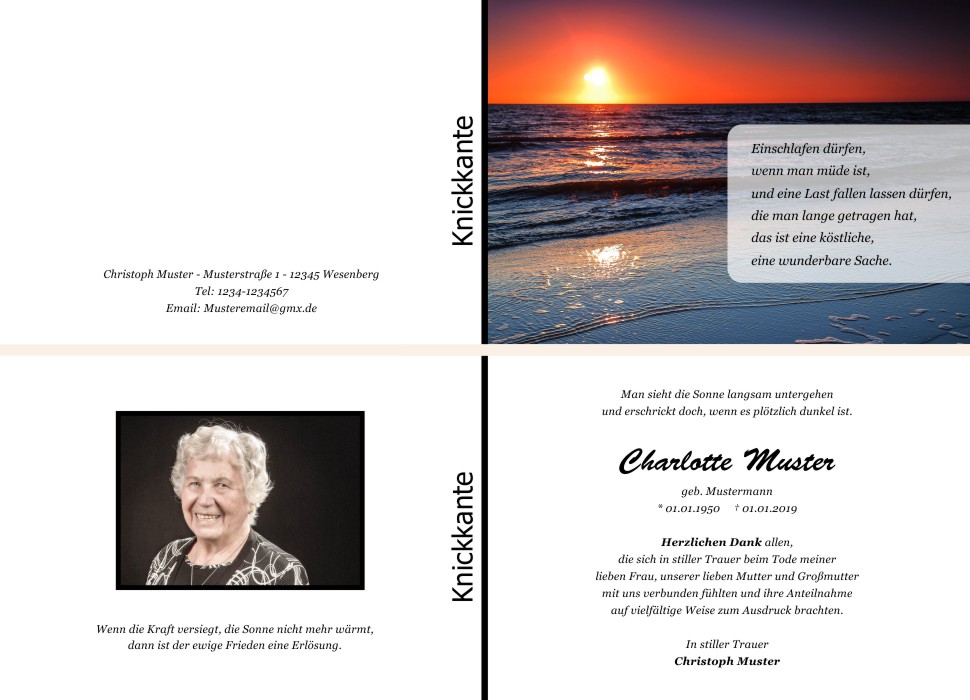 Danksagungskarten Trauer Danksagungskarten Trauer