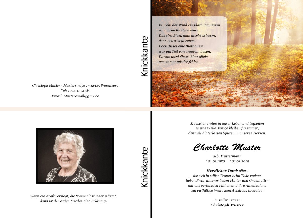 Danksagungskarten Trauer Danksagungskarten Trauer
