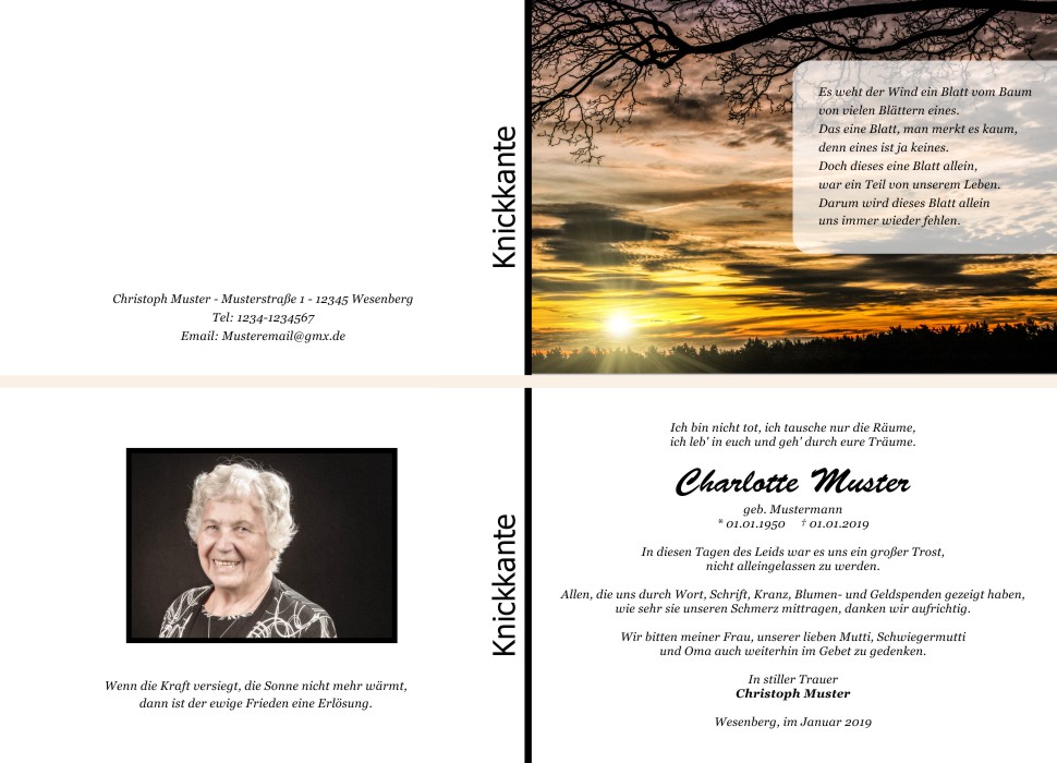 Danksagungskarten Trauer Danksagungskarten Trauer