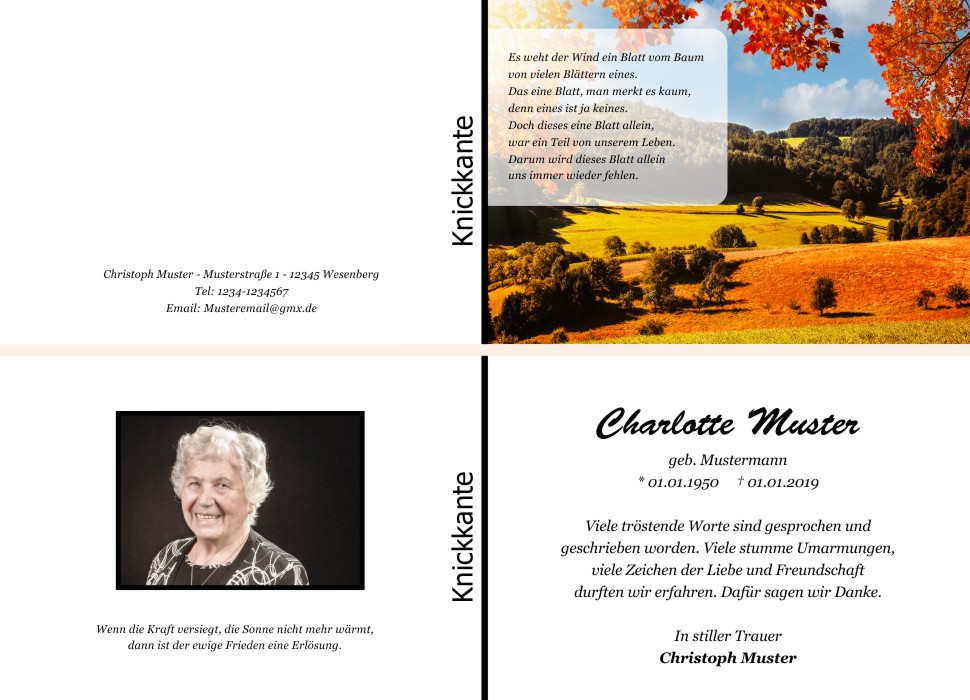 Danksagungskarten Trauer Danksagungskarten Trauer