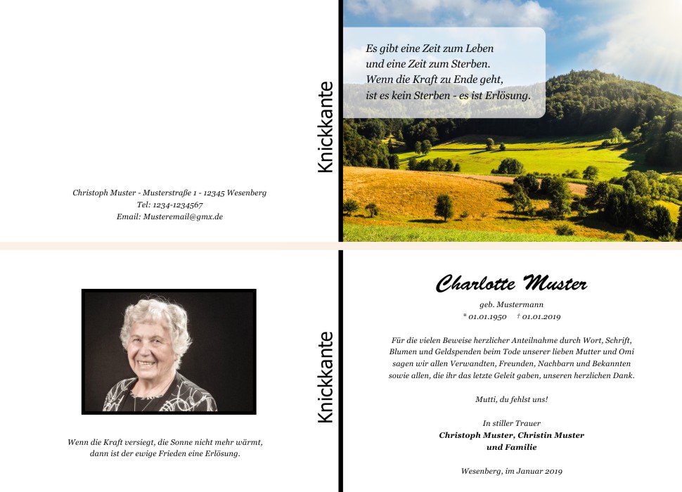 Danksagungskarten Trauer Danksagungskarten Trauer