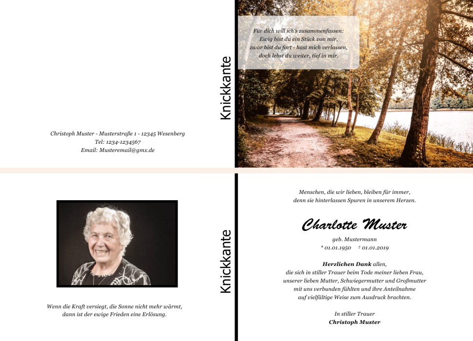 Danksagungskarten Trauer Danksagungskarten Trauer