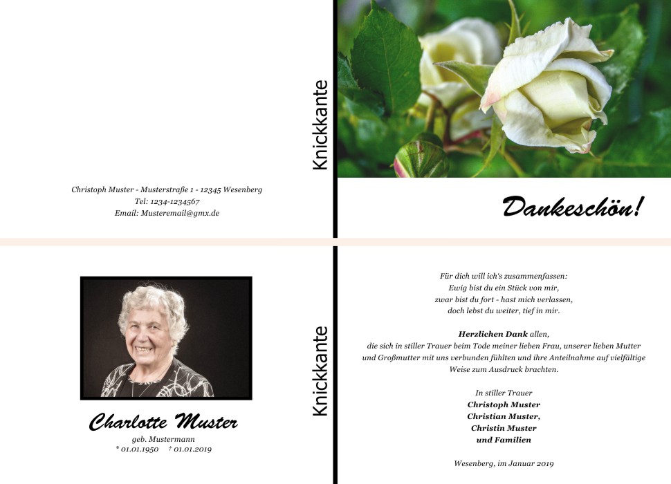 Danksagungskarten Trauer Danksagungskarten Trauer