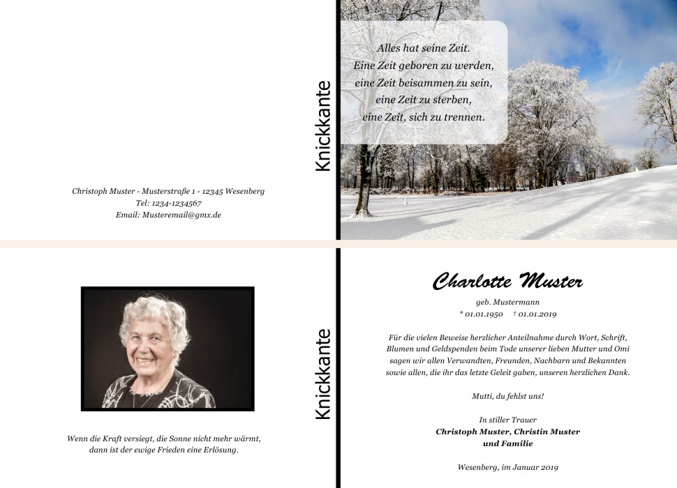 Danksagungskarten Trauer Danksagungskarten Trauer