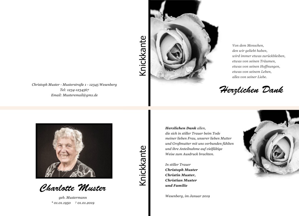 Danksagungskarten Trauer Danksagungskarten Trauer