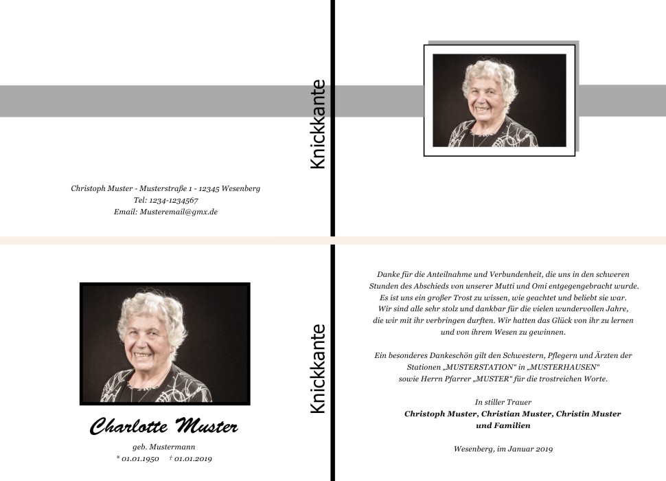 Danksagungskarten Trauer Danksagungskarten Trauer