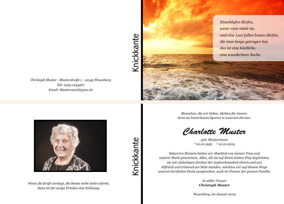 Danksagungskarten Trauer Danksagungskarten Trauer