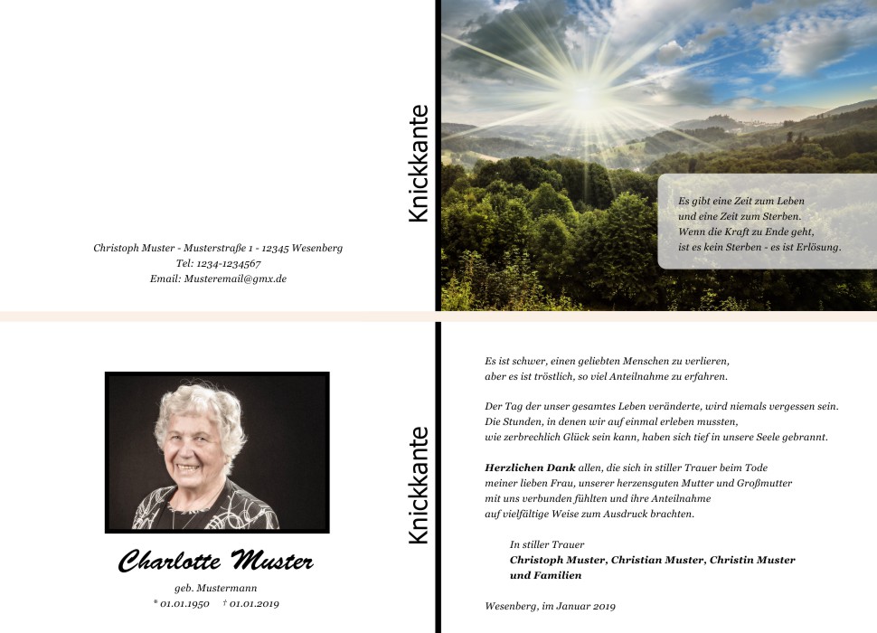 Danksagungskarten Trauer Danksagungskarten Trauer