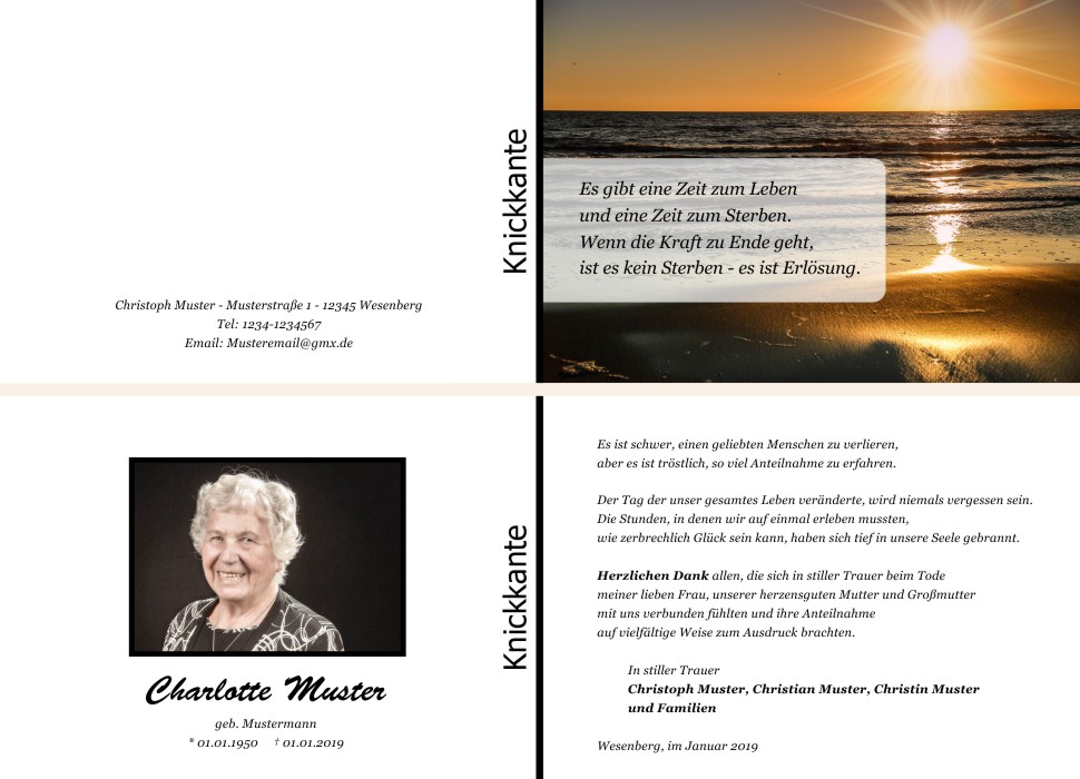 Danksagungskarten Trauer Danksagungskarten Trauer