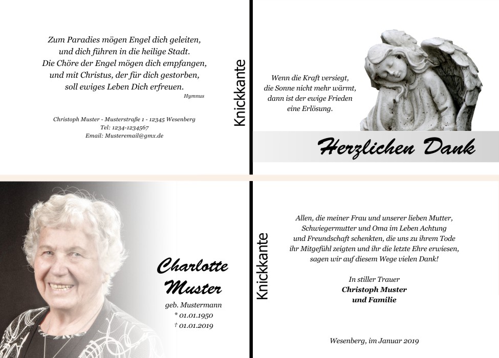 Danksagungskarten Trauer Danksagungskarten Trauer
