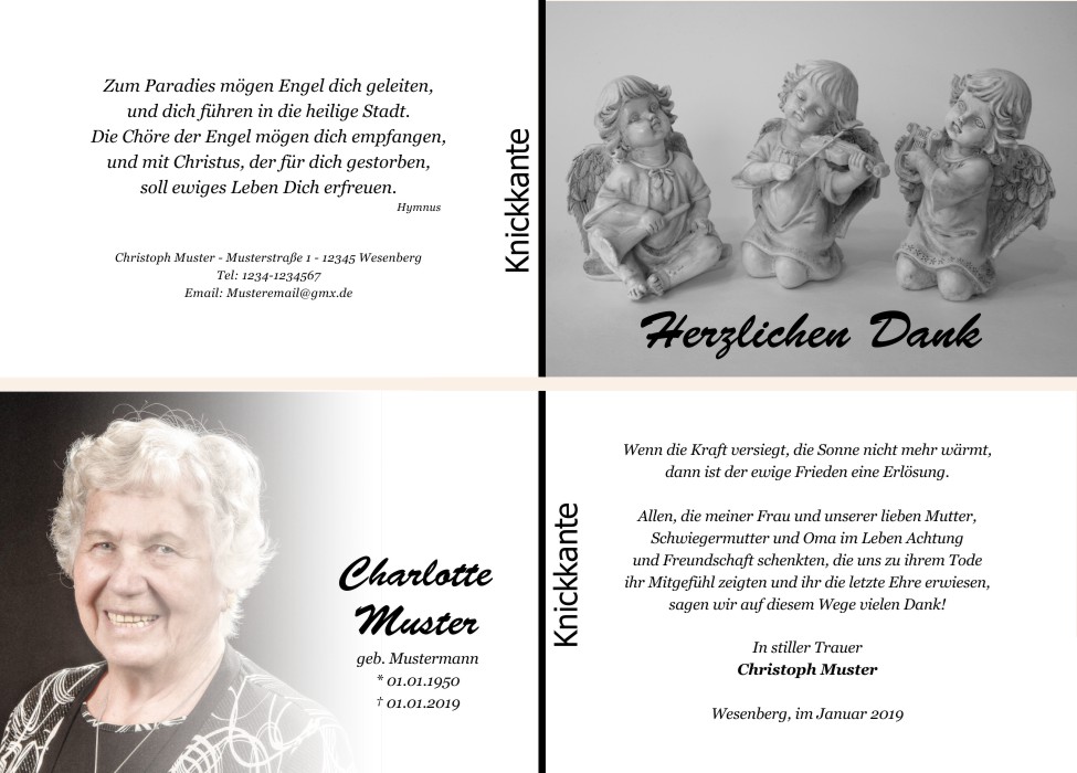 Danksagungskarten Trauer Danksagungskarten Trauer