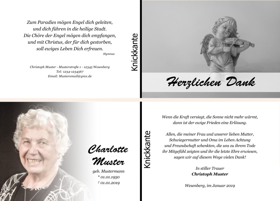 Danksagungskarten Trauer Danksagungskarten Trauer