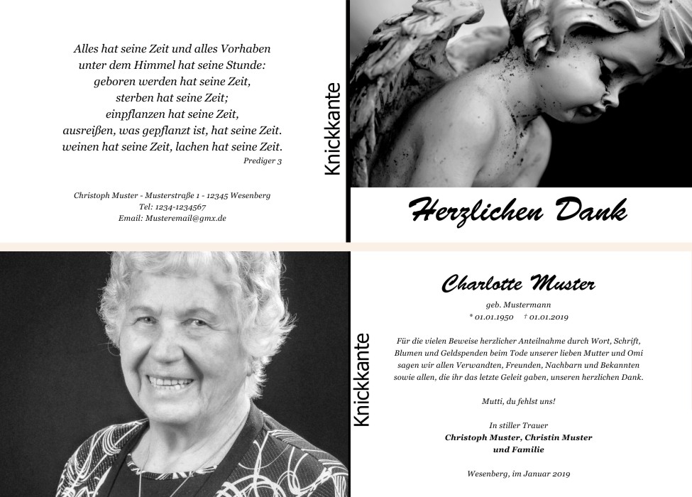 Danksagungskarten Trauer Danksagungskarten Trauer