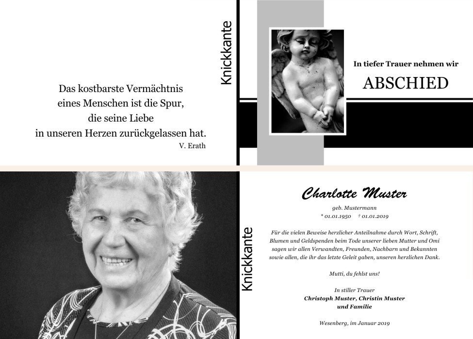 Danksagungskarten Trauer Danksagungskarten Trauer