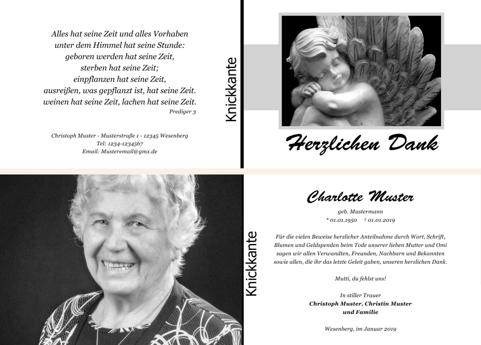 Danksagungskarten Trauer Danksagungskarten Trauer
