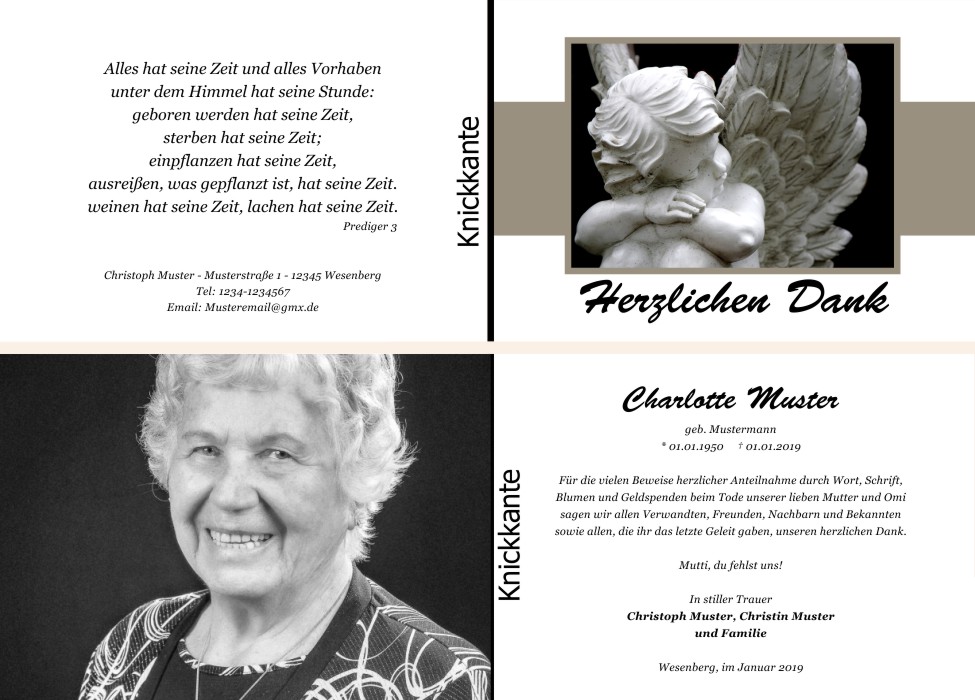 Danksagungskarten Trauer Danksagungskarten Trauer