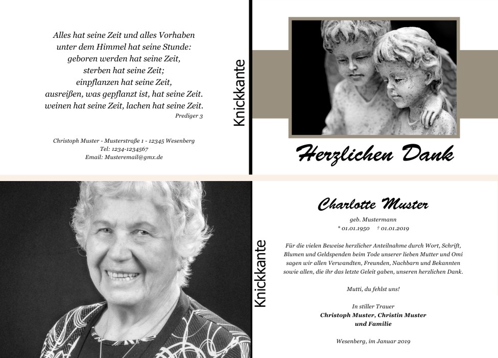 Danksagungskarten Trauer Danksagungskarten Trauer