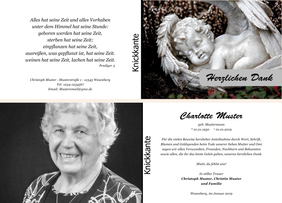 Danksagungskarten Trauer Danksagungskarten Trauer