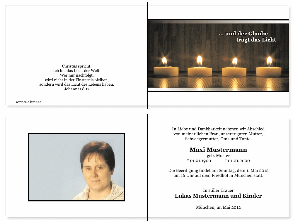 Danksagungskarten Trauer Danksagungskarten Trauer