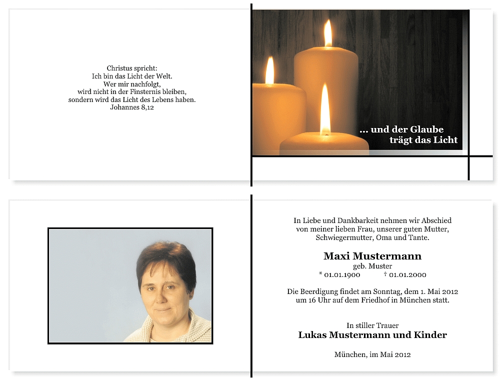 Danksagungskarten Trauer Danksagungskarten Trauer