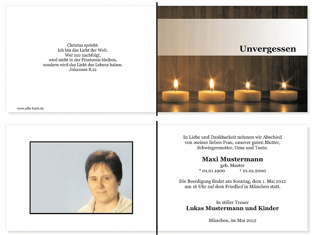 Danksagungskarten Trauer Danksagungskarten Trauer