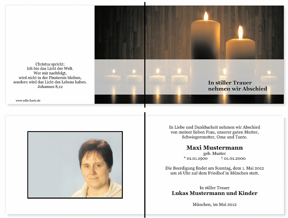 Danksagungskarten Trauer Danksagungskarten Trauer