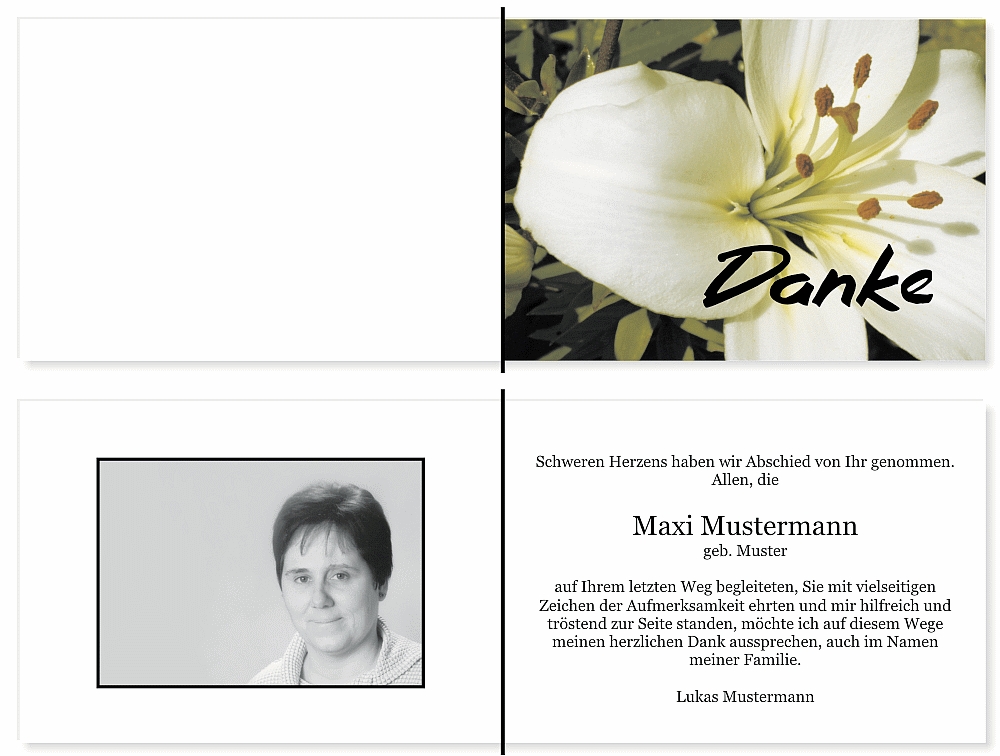Danksagungskarten Trauer Danksagungskarten Trauer