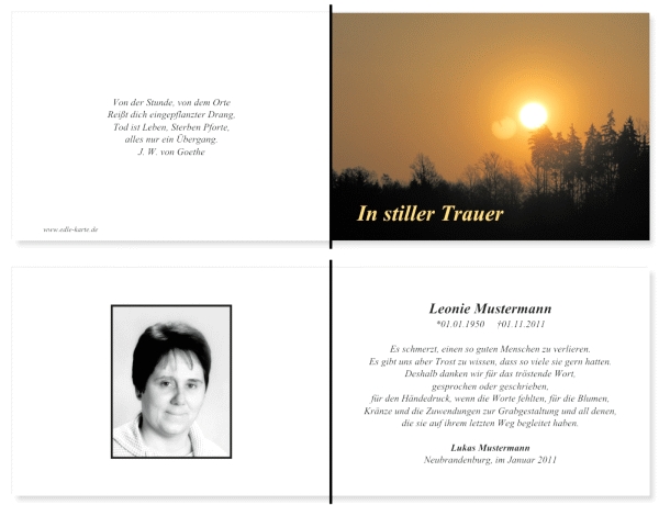 Danksagungskarten Trauer Danksagungskarten Trauer