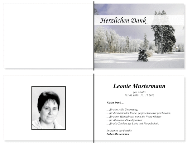 Danksagungskarten Trauer Danksagungskarten Trauer
