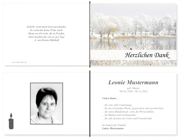 Danksagungskarten Trauer Danksagungskarten Trauer
