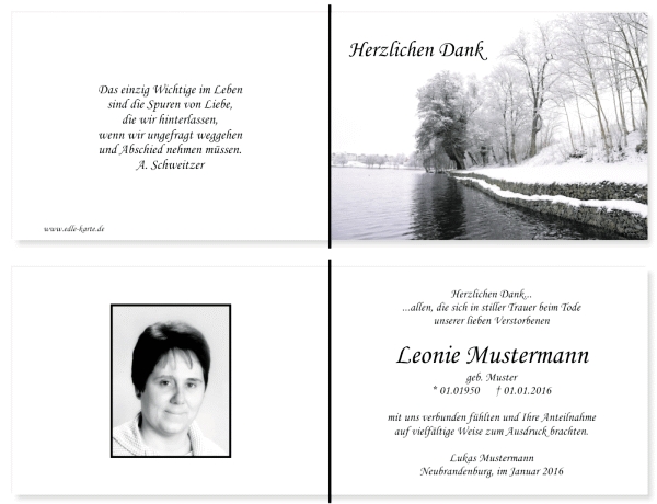 Danksagungskarten Trauer Danksagungskarten Trauer