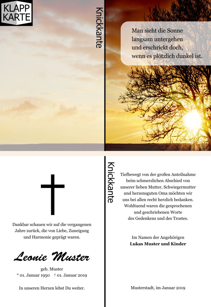 Danksagungskarten Trauer Danksagungskarten Trauer
