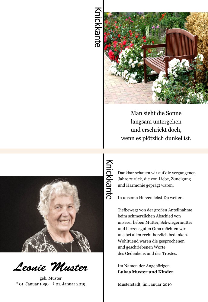 Danksagungskarten Trauer Danksagungskarten Trauer