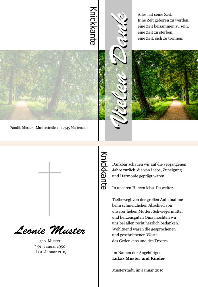Danksagungskarten Trauer Danksagungskarten Trauer