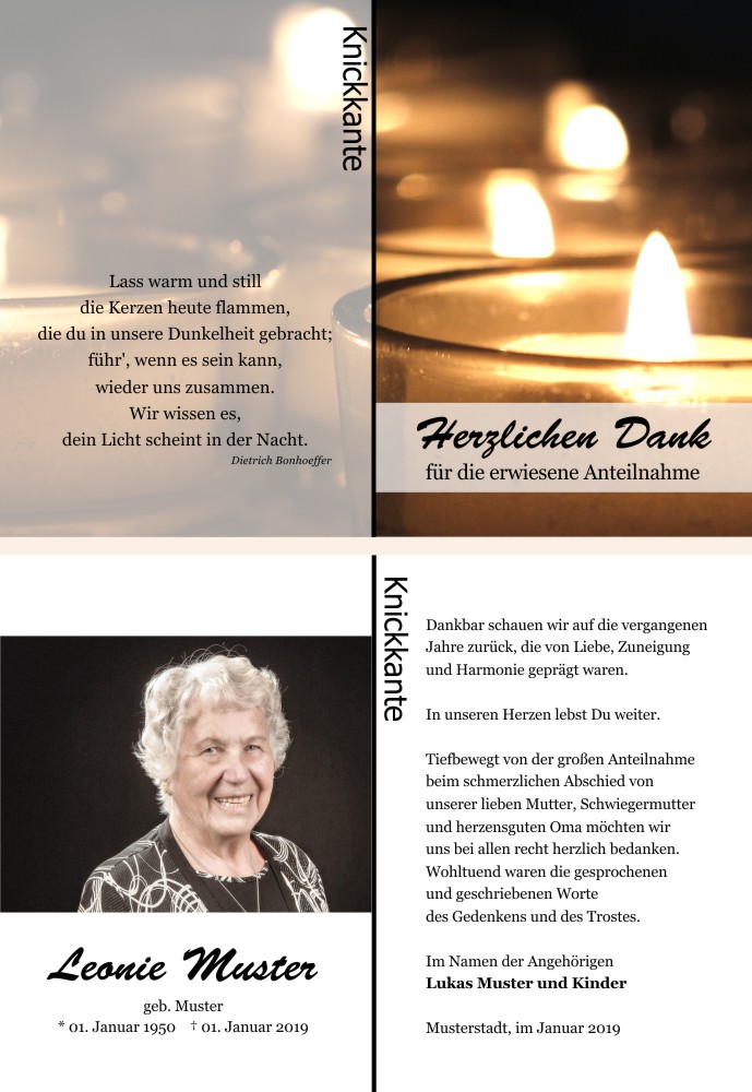 Danksagungskarten Trauer Danksagungskarten Trauer