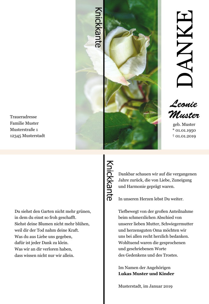 Danksagungskarten Trauer Danksagungskarten Trauer
