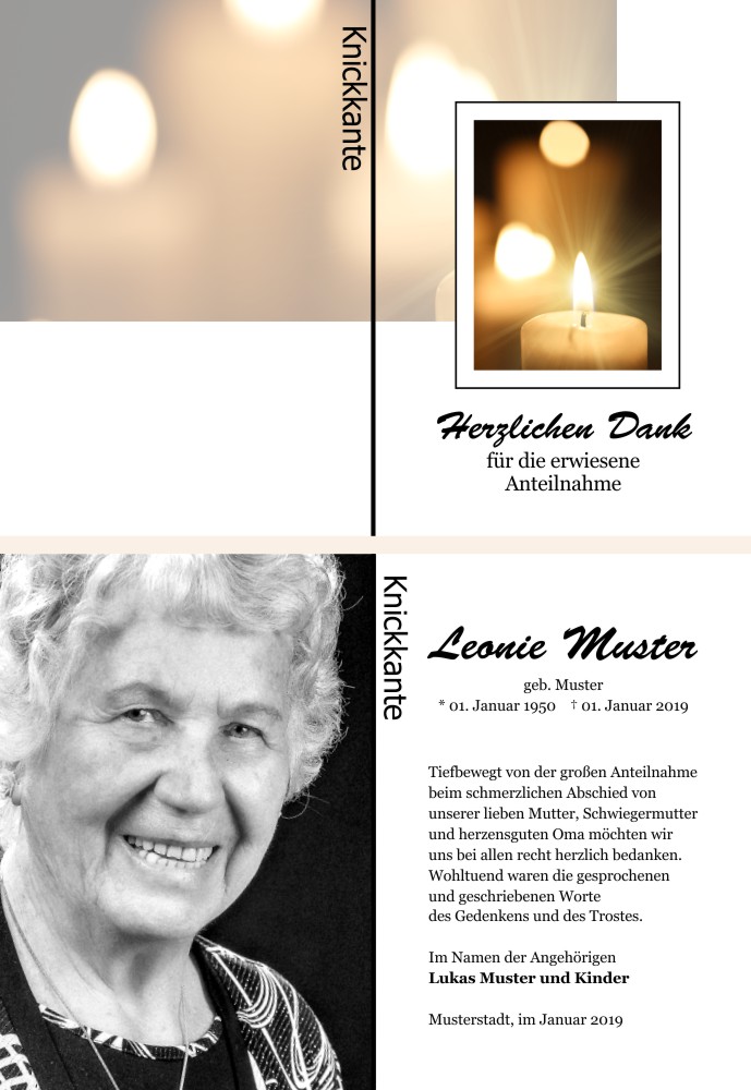 Danksagungskarten Trauer Danksagungskarten Trauer