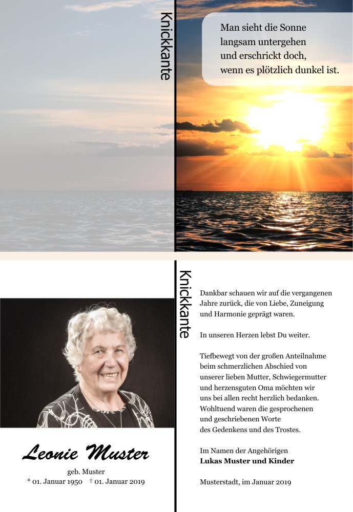 Danksagungskarten Trauer Danksagungskarten Trauer