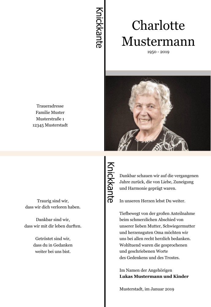 Danksagungskarten Trauer Danksagungskarten Trauer