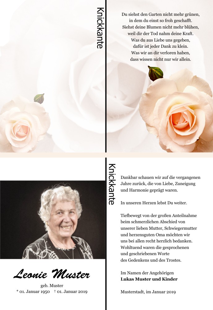 Danksagungskarten Trauer Danksagungskarten Trauer