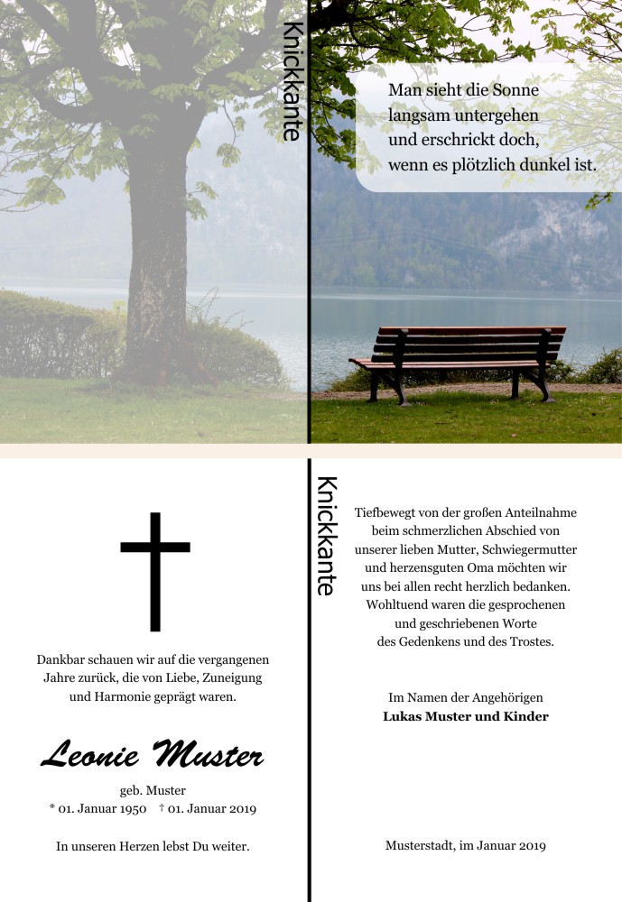 Danksagungskarten Trauer Danksagungskarten Trauer