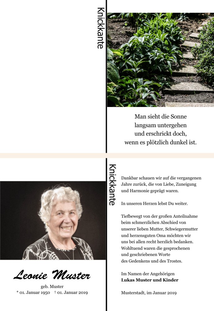 Danksagungskarten Trauer Danksagungskarten Trauer