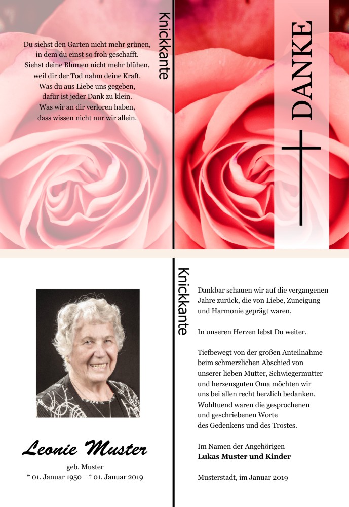 Danksagungskarten Trauer Danksagungskarten Trauer
