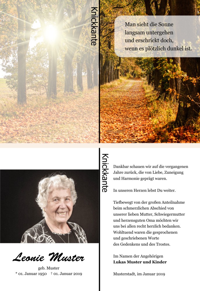 Danksagungskarten Trauer Danksagungskarten Trauer