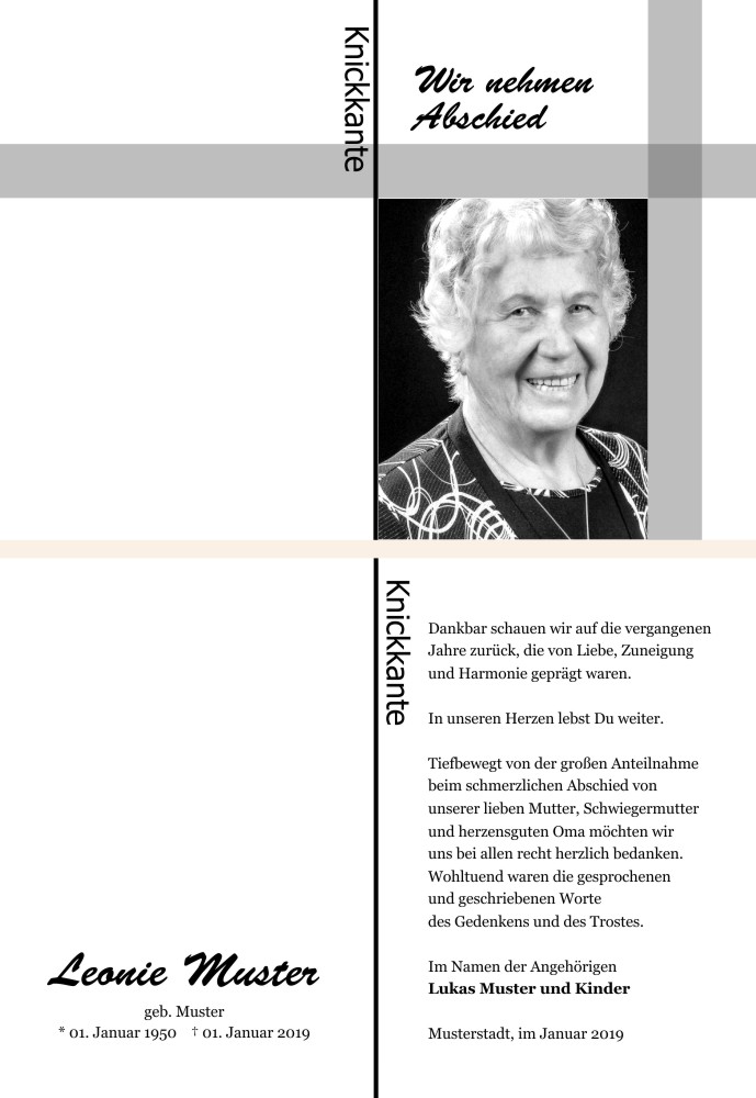 Danksagungskarten Trauer Danksagungskarten Trauer