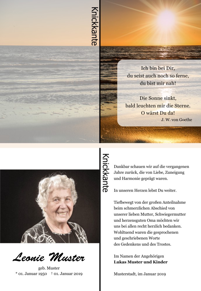 Danksagungskarten Trauer Danksagungskarten Trauer